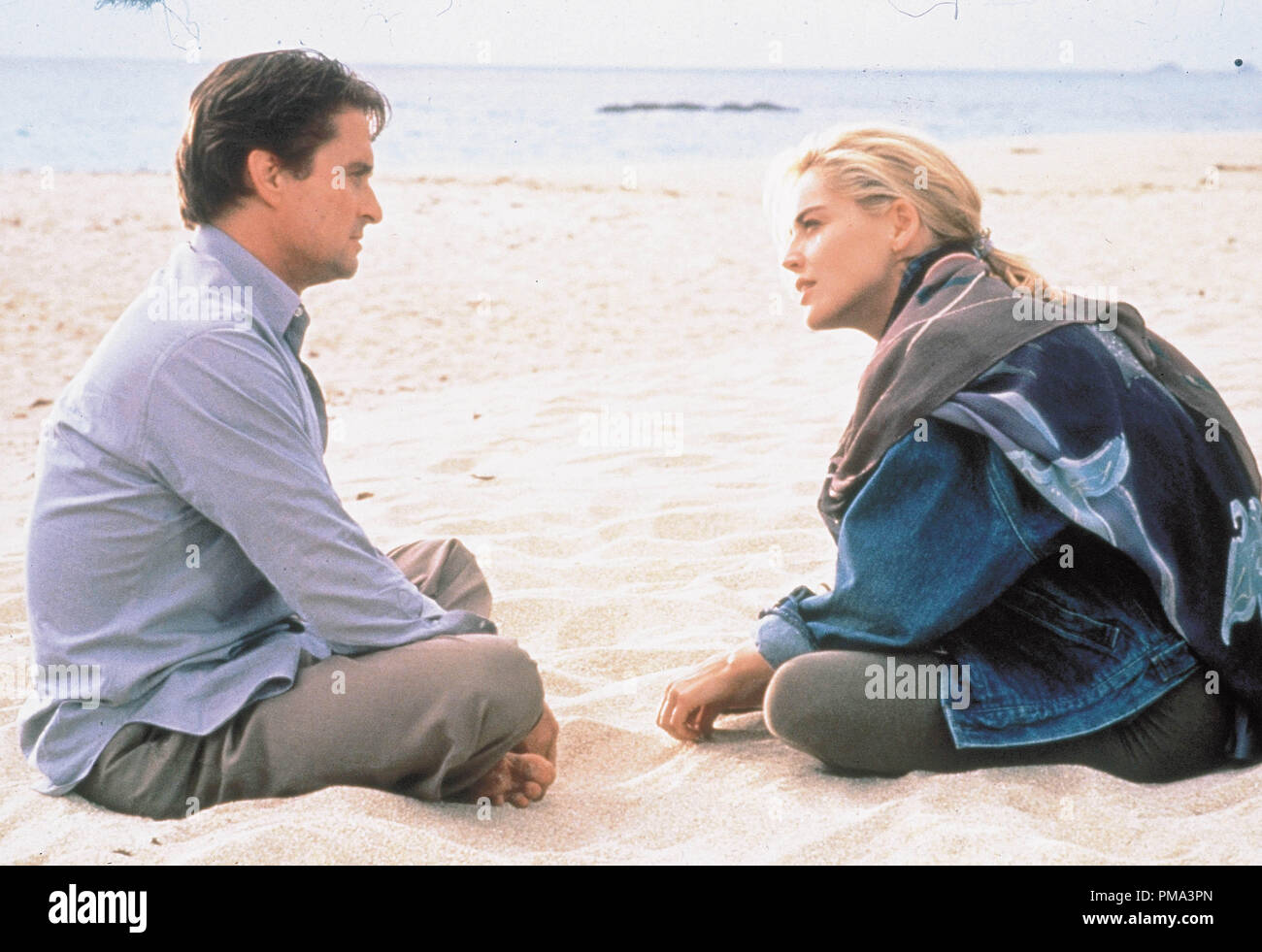Istinto di base 1992 TriStar Michael Douglas e Sharon Stone Foto Stock