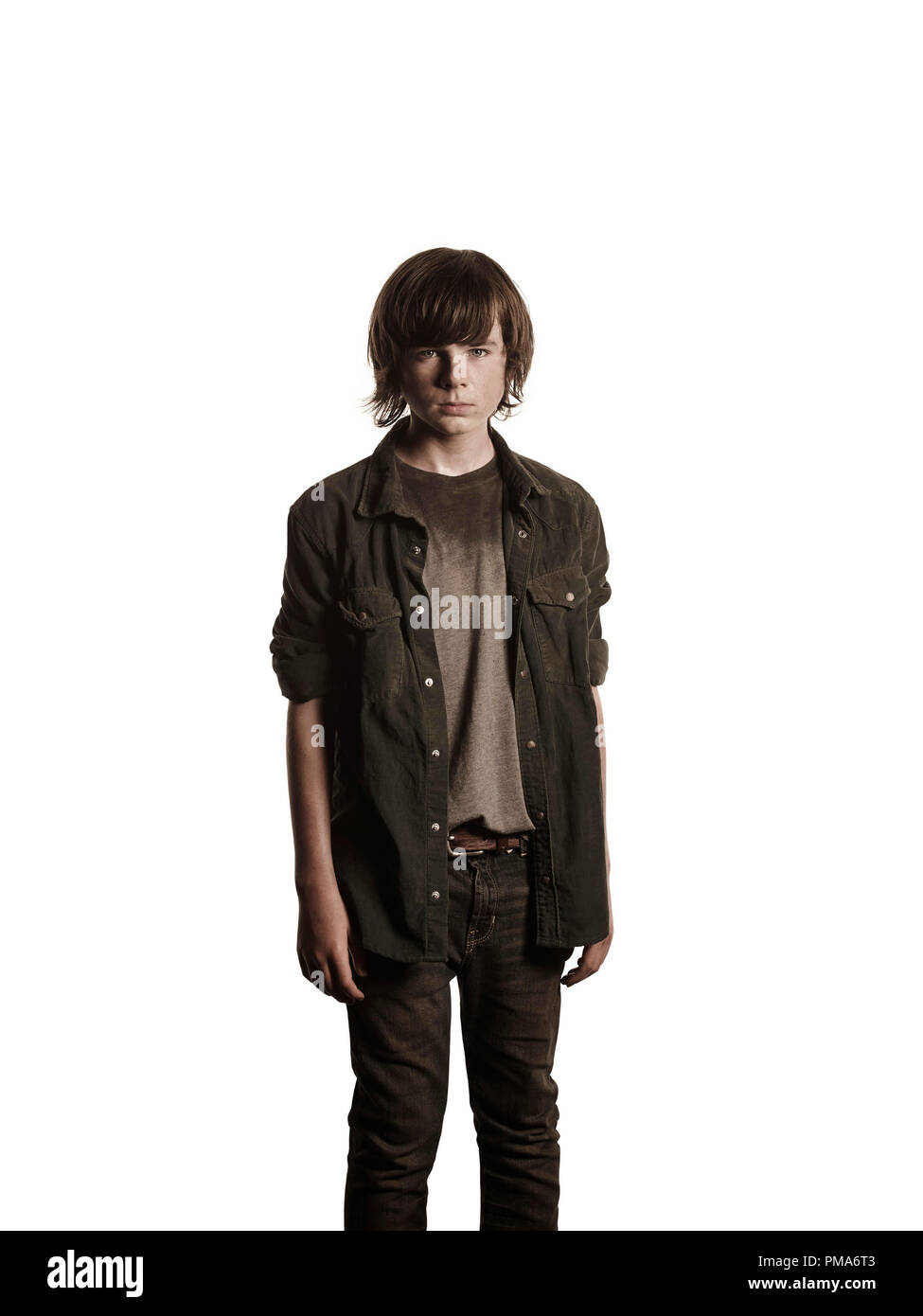 Carl Grimes (Chandler Riggs) - The Walking Dead - Stagione 4   galleria - Photo credit: Frank Ockenfels 3/AMC Foto Stock