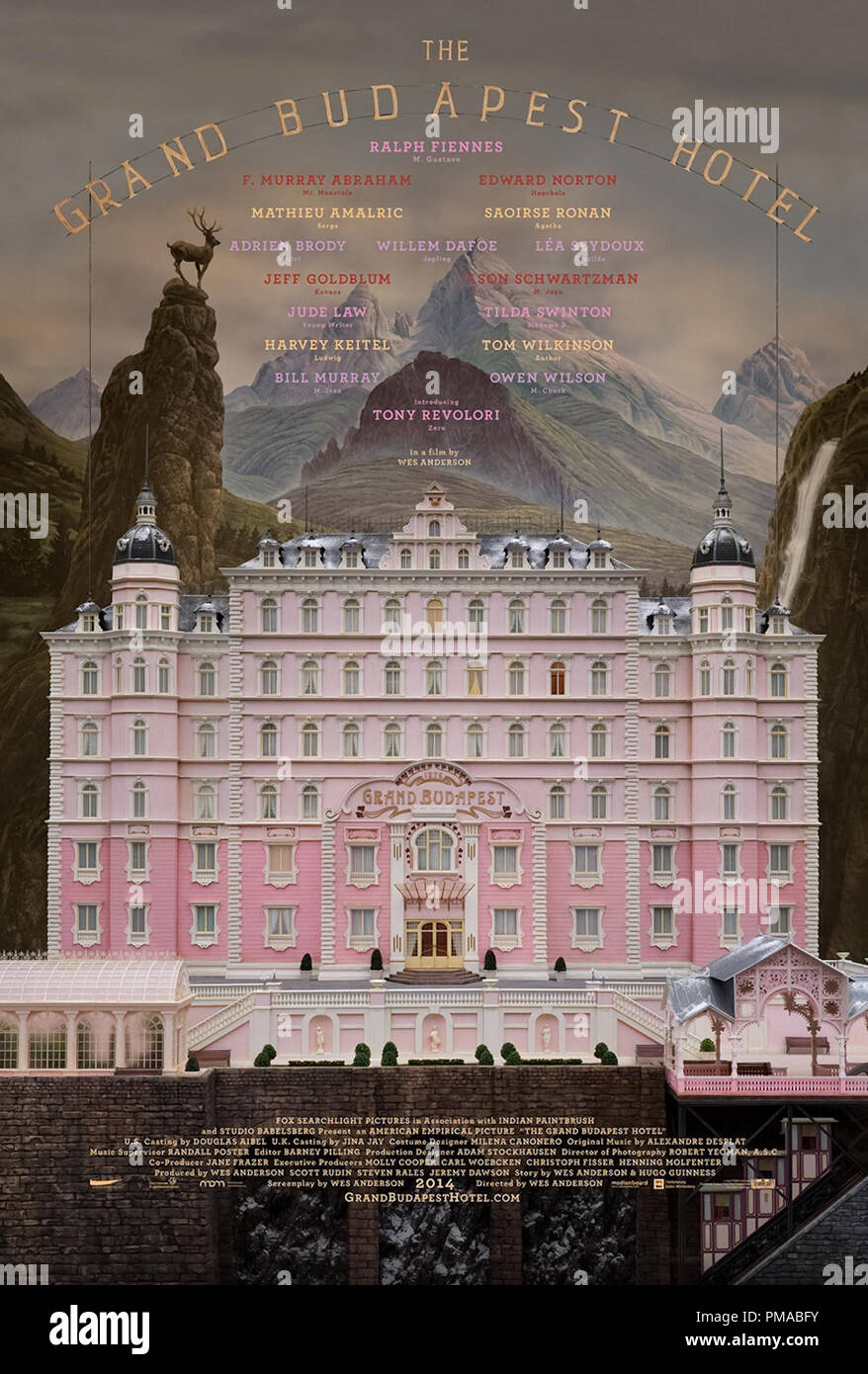 " Il Grand Hotel di Budapest" (2014) Poster Foto Stock