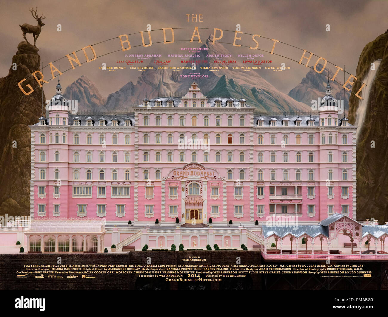 " Il Grand Hotel di Budapest" (2014) Poster Foto Stock