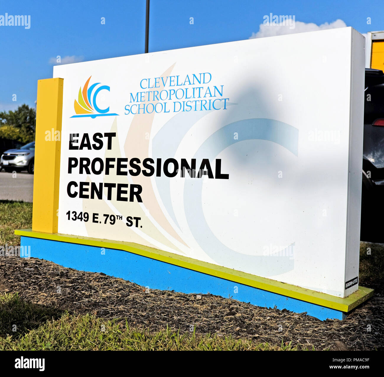 La Cleveland Metropolitan School District East centro professionale sulla East 79th Street in Cleveland, Ohio, USA. Foto Stock