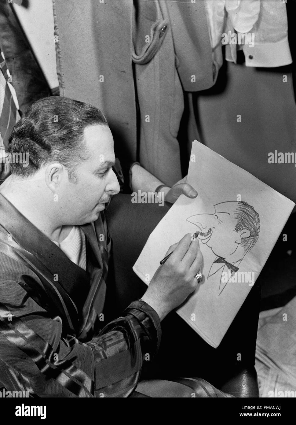 Ritratto di Xavier Cugat, New York, N.Y., tra il 1946 e il 1948. Foto di: William P. Gottlieb Riferimento File # 32368 473THA Foto Stock