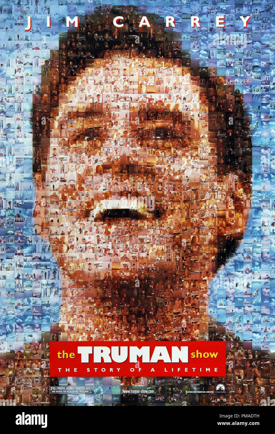 'L'Truman Show' - noi Poster 1998 Paramount Pictures Jim Carrey Riferimento File # 32509 367THA Foto Stock
