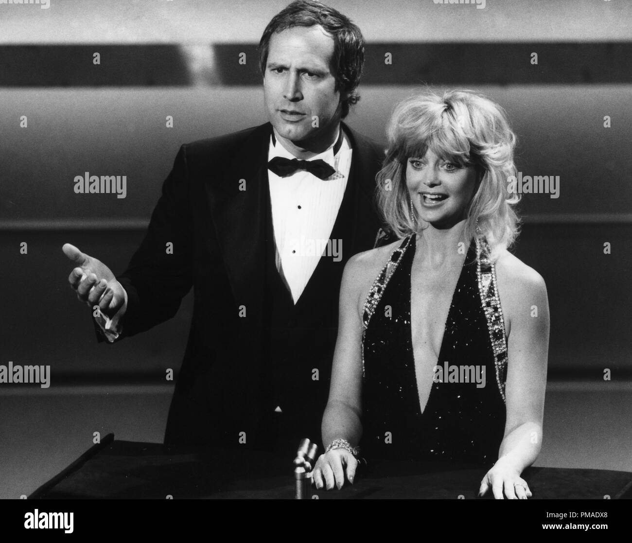 Chevy Chase, Goldie Hawn alla 59a annuale di Academy Awards, 1987 Riferimento File # 32509 411THA Foto Stock