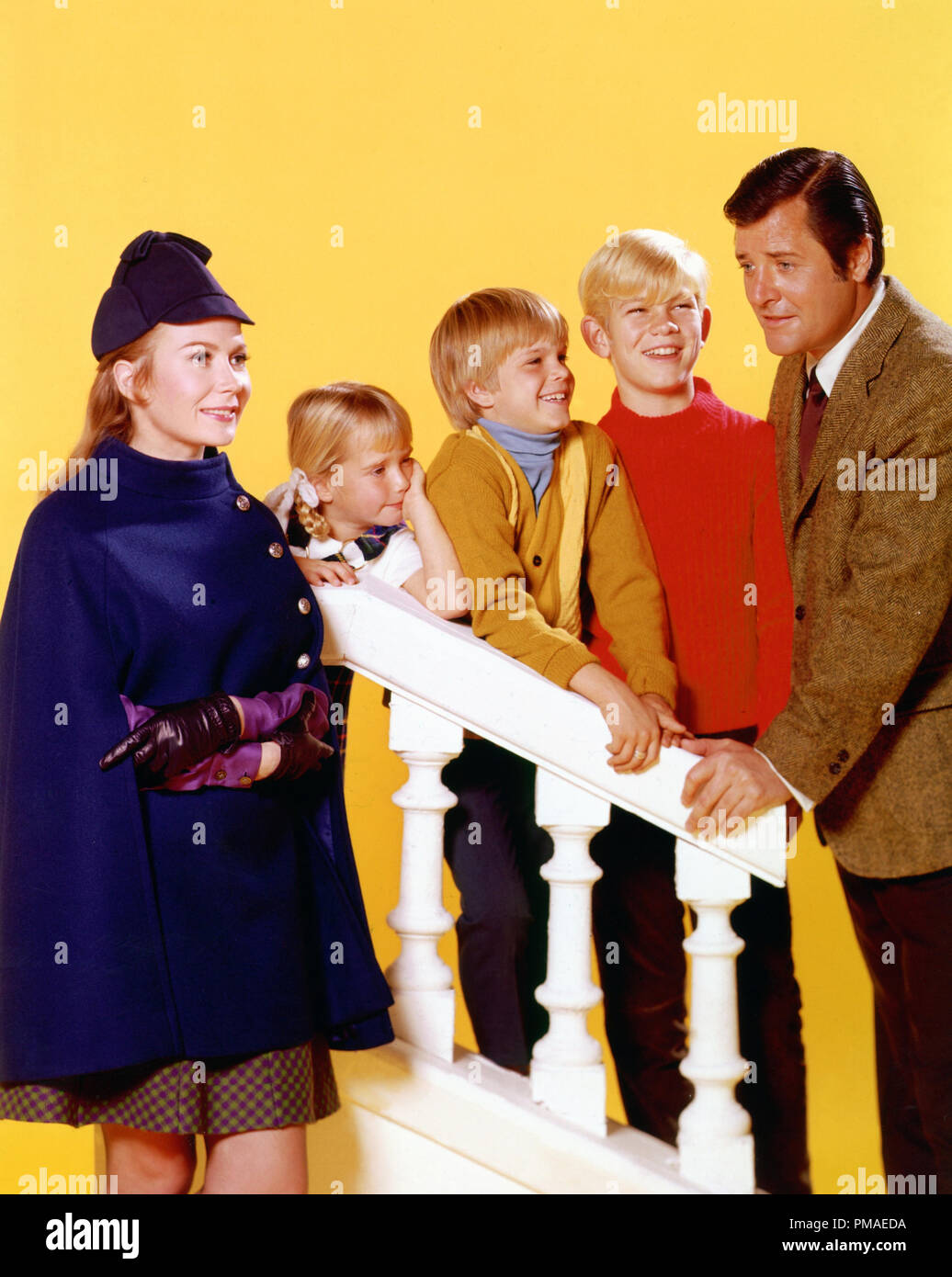 Juliet Mills, Richard Long e cast, "Nanny e il Professor', circa 1970 File ABC riferimento # 32509 807THA Foto Stock