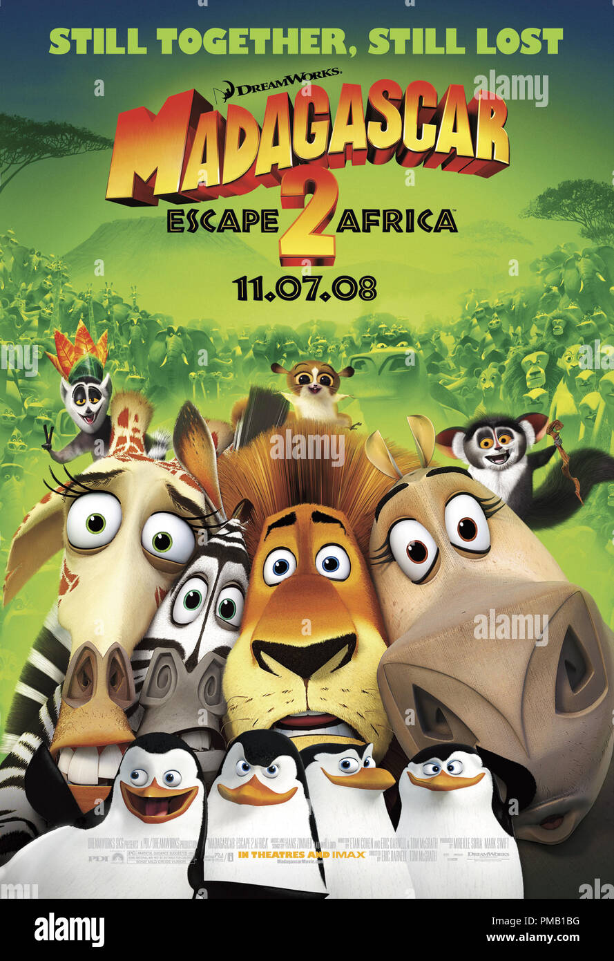Poster il " Madagascar: Escape 2 Africa' (2008) DreamWorks Animation L.L.C  Foto stock - Alamy