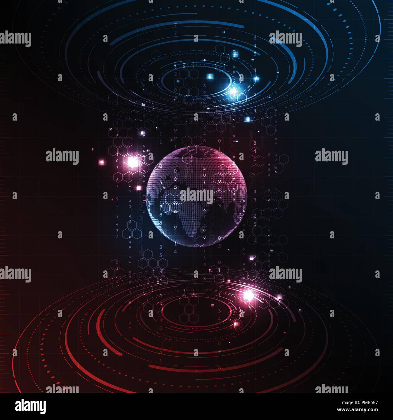 Molte informazioni importanti è nel mondo digitale. Illustrazione Vettoriale