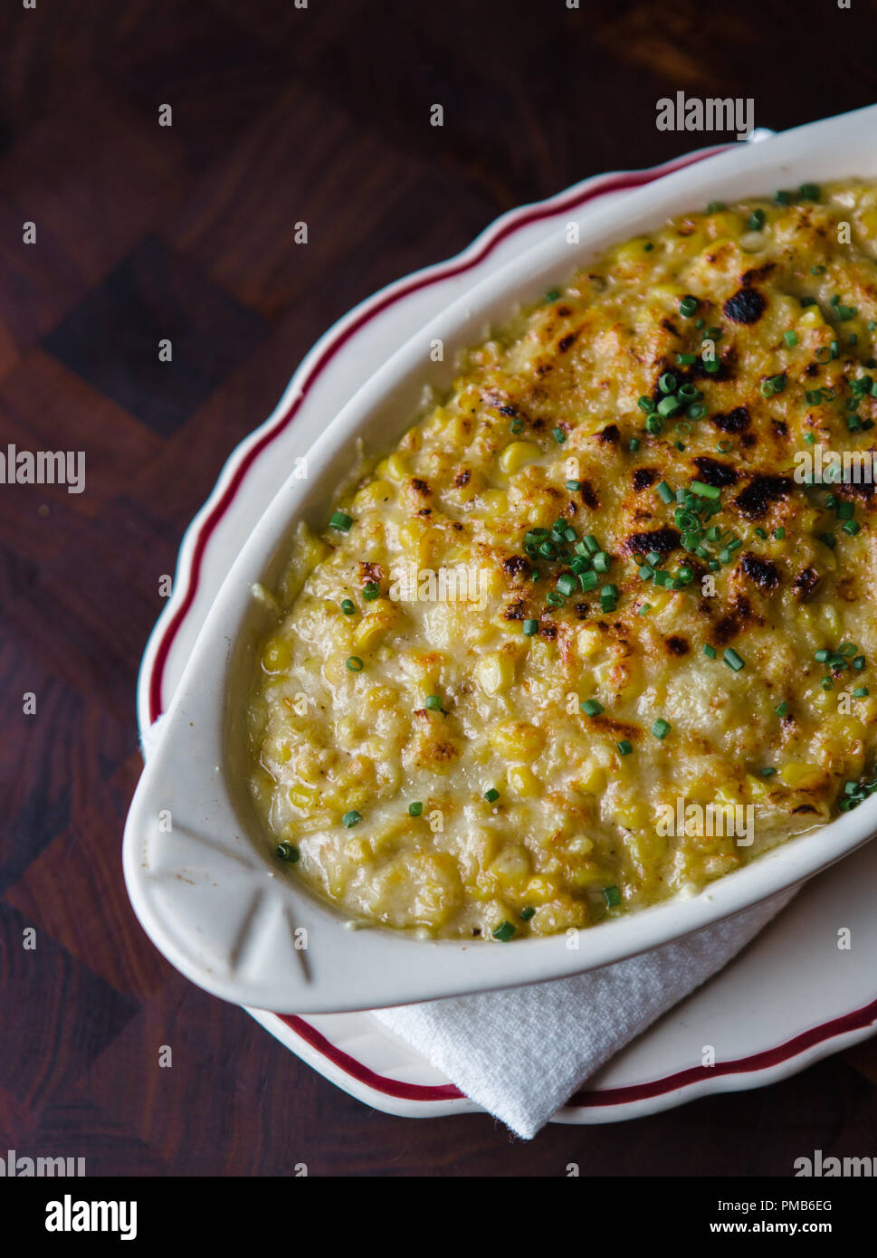 Bei contorni di gnoccis, insalate, verdure, pasta e patate per il ristorante della steak house francese americana ad Atlanta. Foto Stock