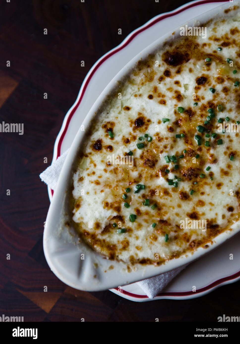 Bei contorni di gnoccis, insalate, verdure, pasta e patate per il ristorante della steak house francese americana ad Atlanta. Foto Stock