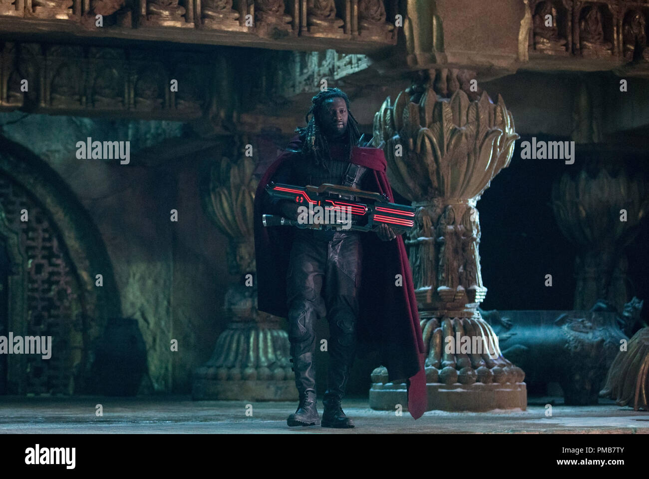 Il vescovo (Omar Sy) si prepara per una battaglia epica che determinerà il destino di mutanti in giro per il mondo in 'X-Men: giorni di Futuro Passato" (2014) Foto Stock