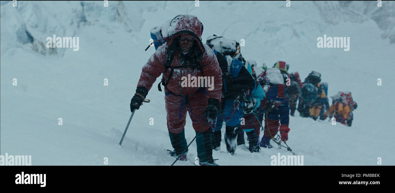 Rob Hall (JASON CLARKE) conduce alla spedizione in 'Everest'. Foto Stock