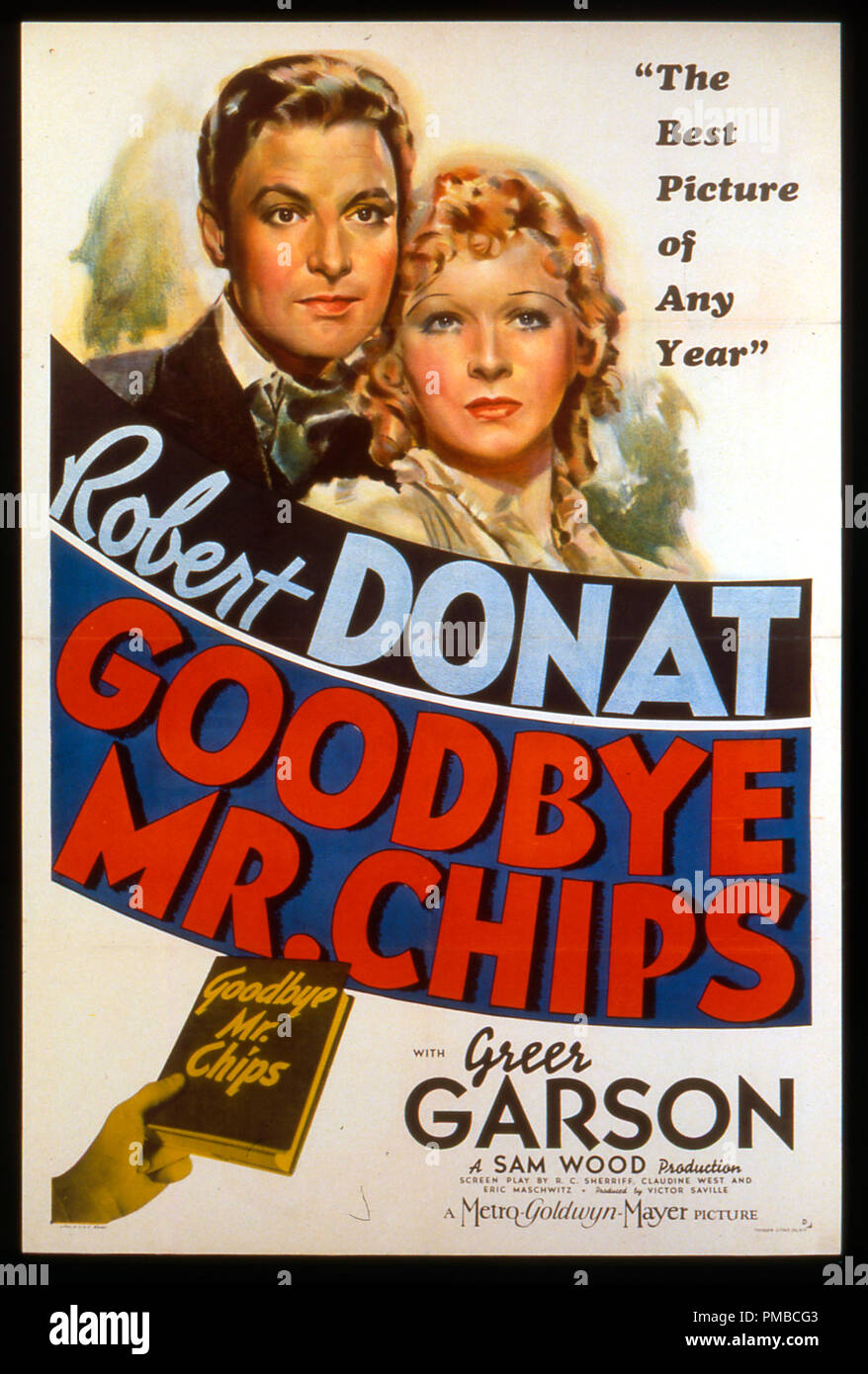 'Addio Mr. Chips" Poster (1939) MGM Robert Donat, Greer Garson Riferimento File # 32914 733 THA Foto Stock