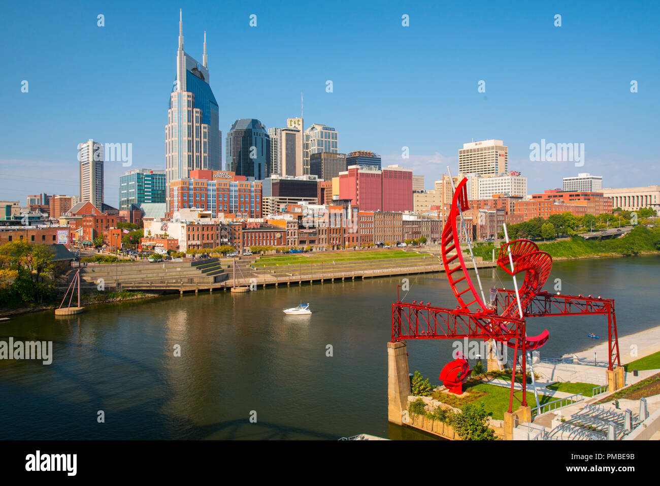 Il centro cittadino di Nashville, Tennessee. Foto Stock