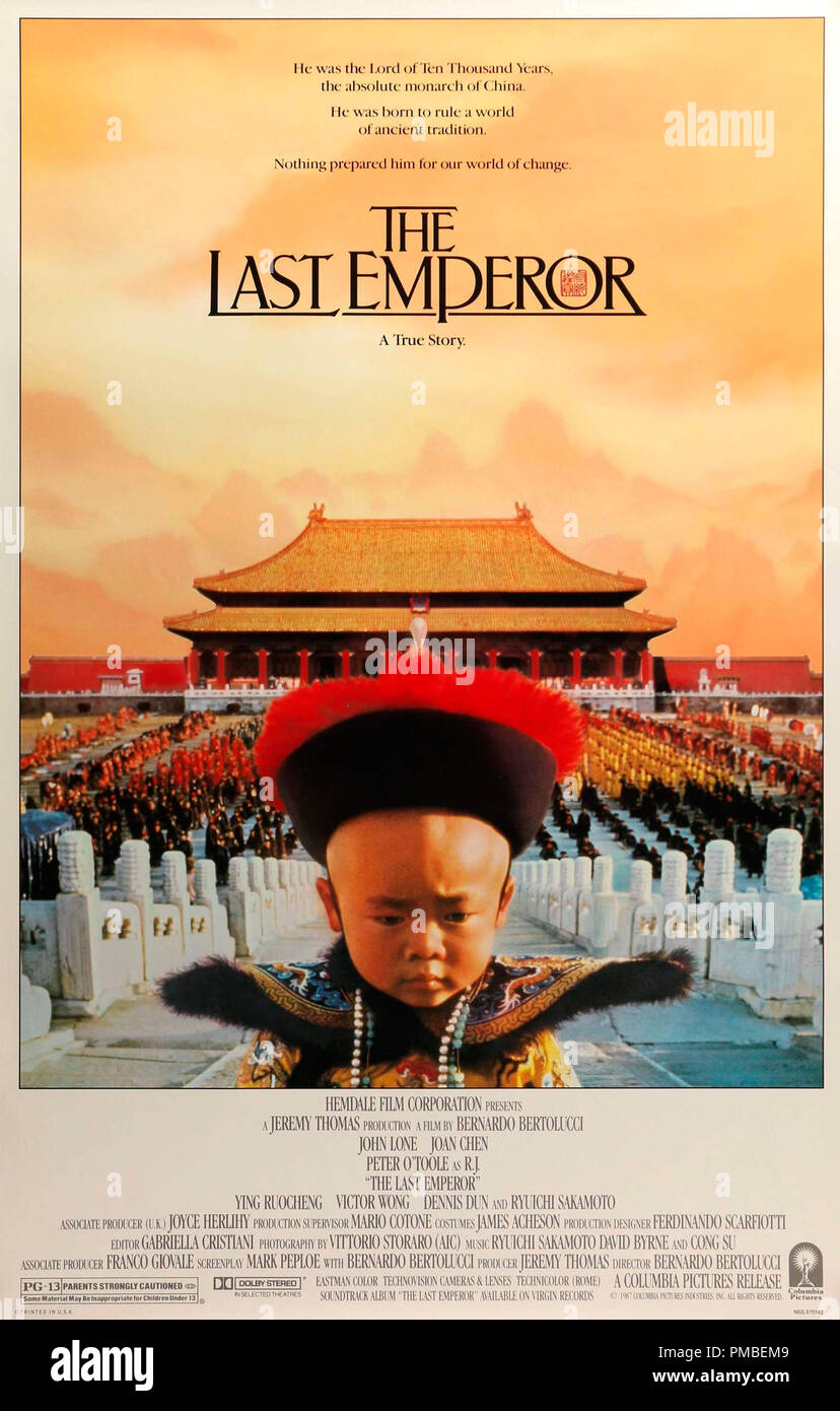 Poster "l'ultimo imperatore" (1987) Columbia Pictures Tutti i diritti riservati Riferimento File # 33371 801THA per solo uso editoriale Foto Stock