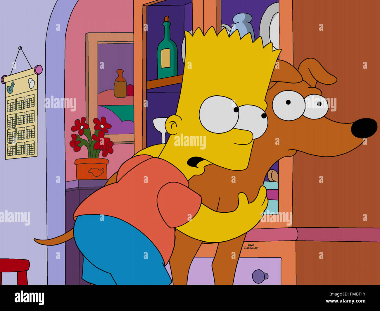 Bart Simpson, Santa's Little Helper, 'The Simpsons' stagione 28 (2017) Fox  Broadcasting Co Foto stock - Alamy