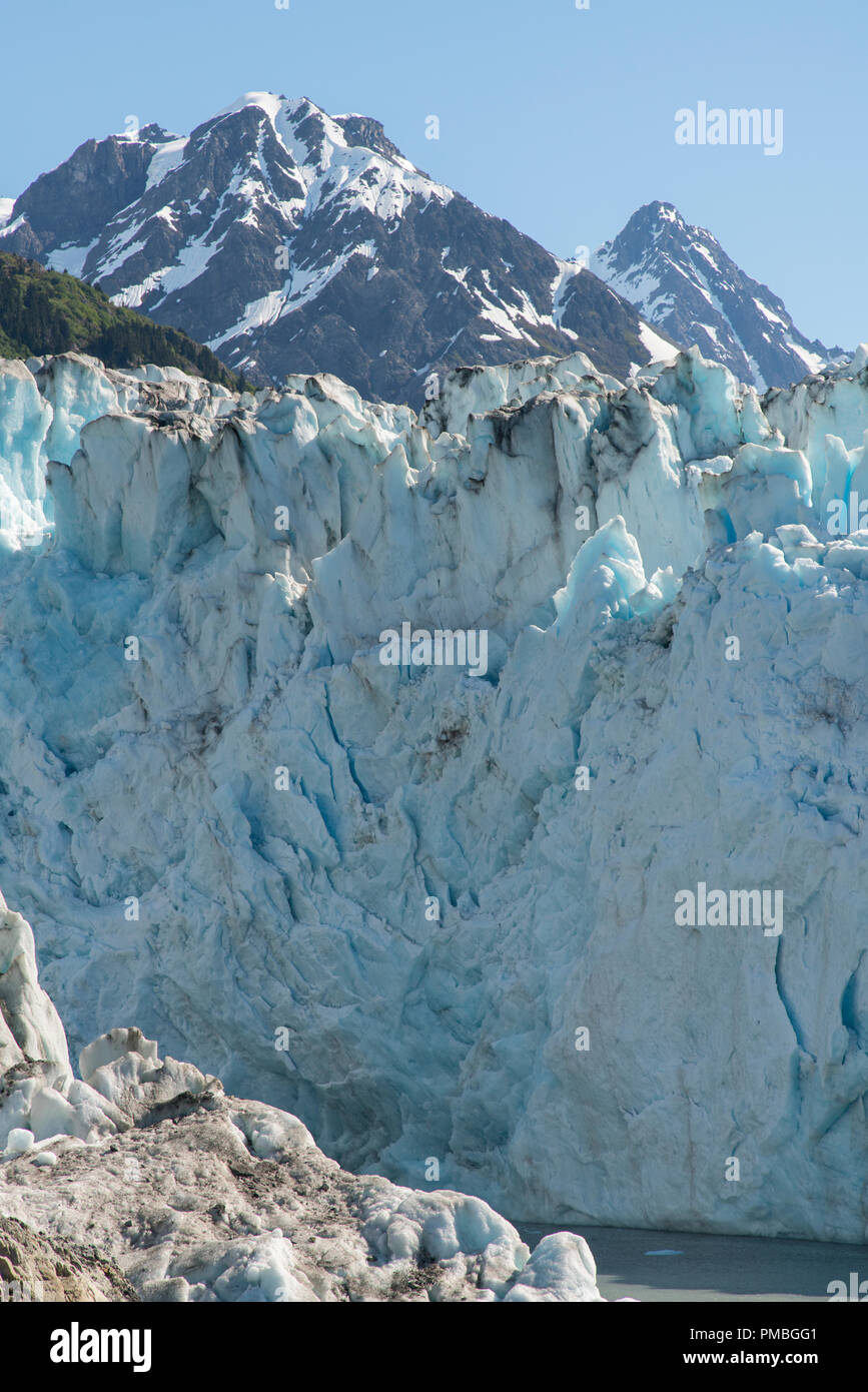 Meares Glacier, Prince William Sound, Chugach National Forest, Alaska. Foto Stock