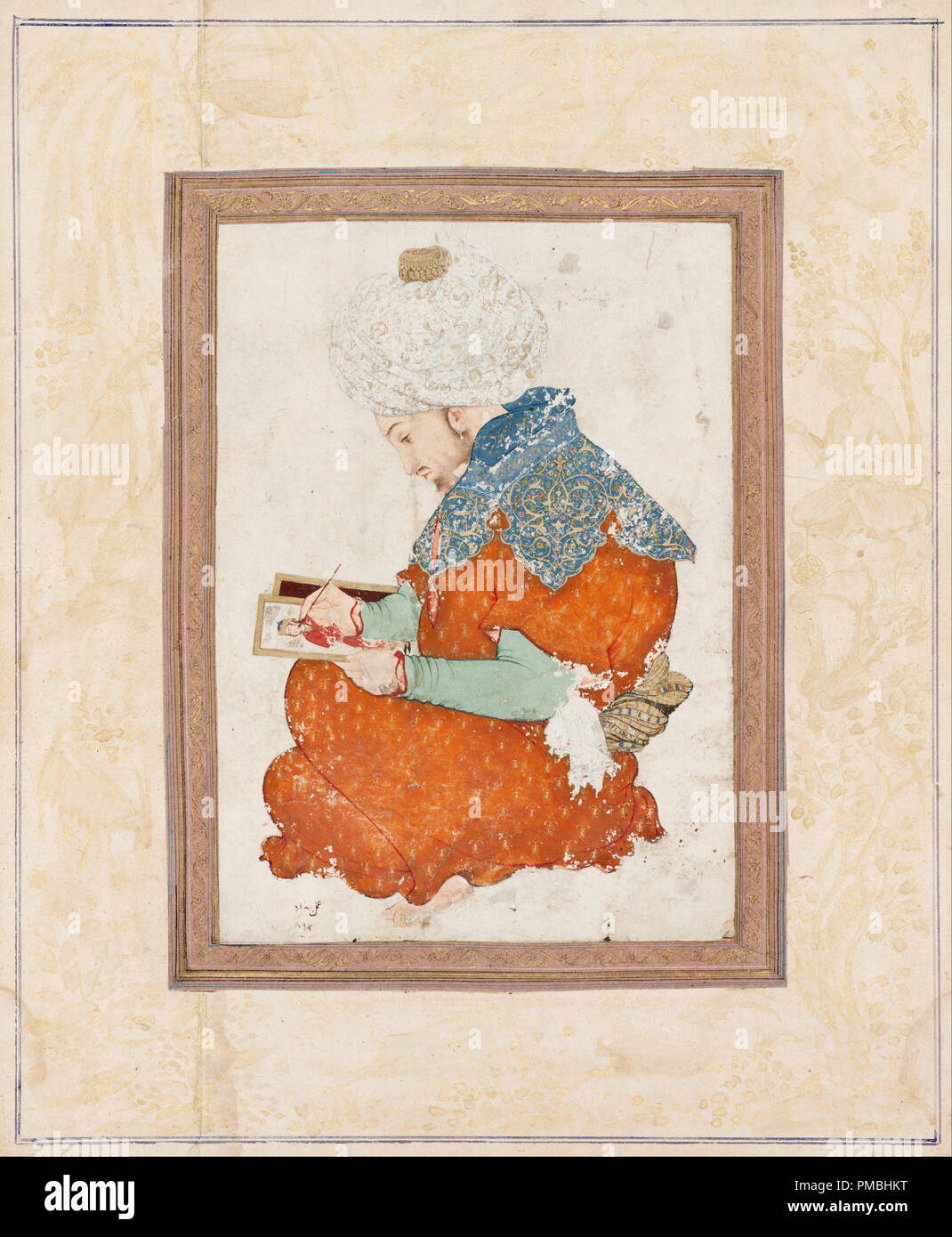 La pittura. Data/Periodo: 1001/1100. Carta acquerello e oro. Larghezza: 27,3 cm. Altezza: 33,3 cm. Autore: Sconosciuto. Foto Stock