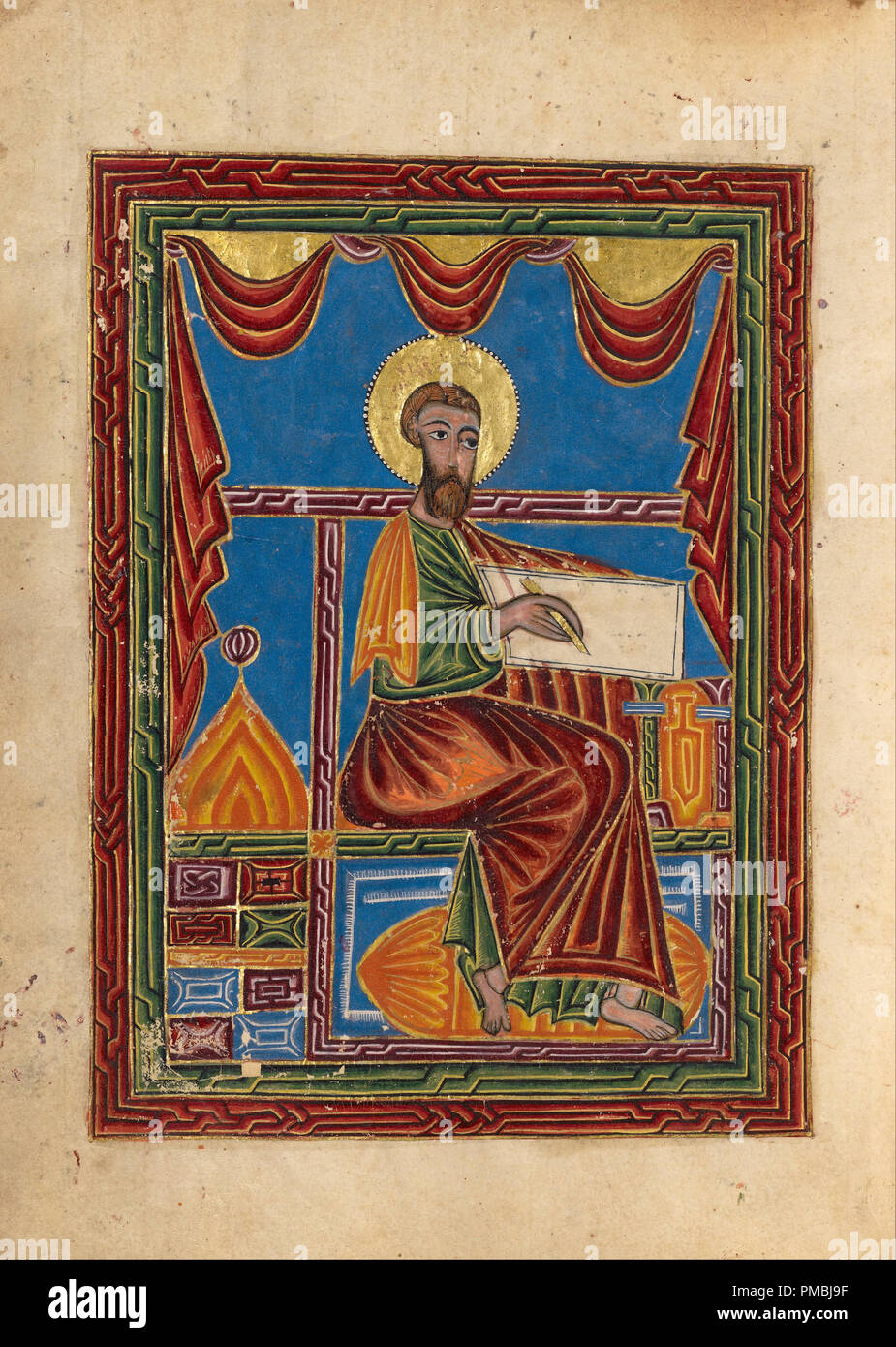 San Marco. Data/Periodo: 1615. Tempere, vernice dorata e foglia oro su carta lucida. Larghezza: 17,1 cm. Altezza: 23 cm. Autore: Sconosciuto. Foto Stock