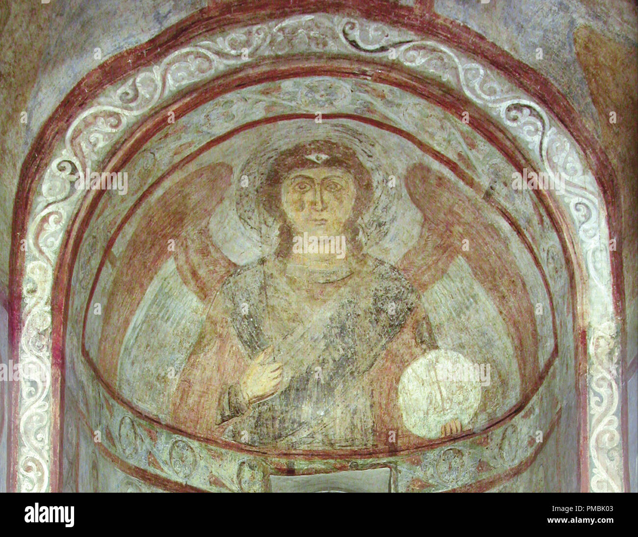 L'Arcangelo Michele. Data/Periodo: 1000. Autore: Sconosciuto. Antichi affreschi russo. Foto Stock