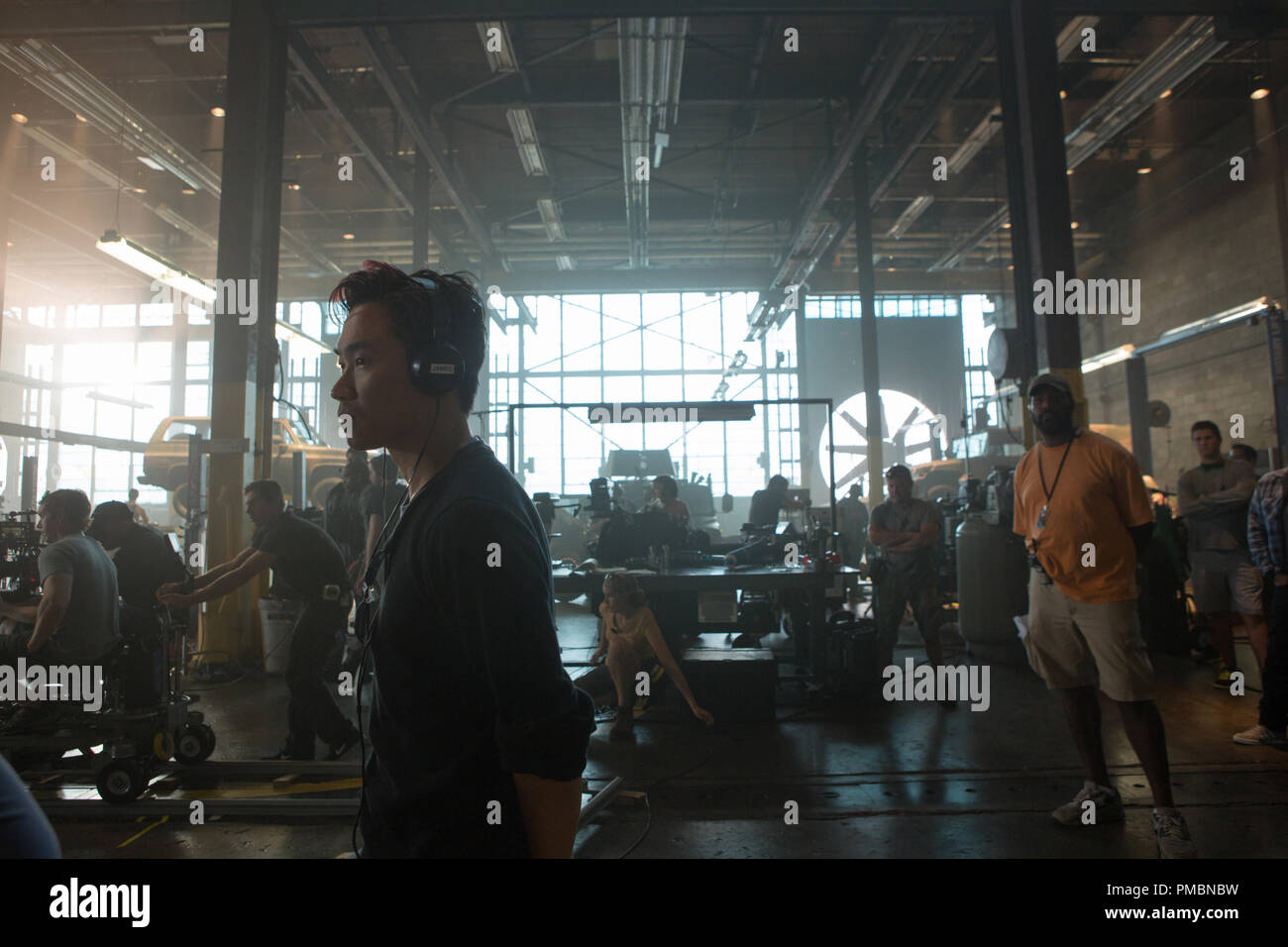 Direttore JAMES WAN prende la ruota in "Furious 7'. Continuando il global sfrutta in franchising inarrestabile costruita sulla velocità, James Wan dirige questo capitolo della popolarissima serie. Foto Stock