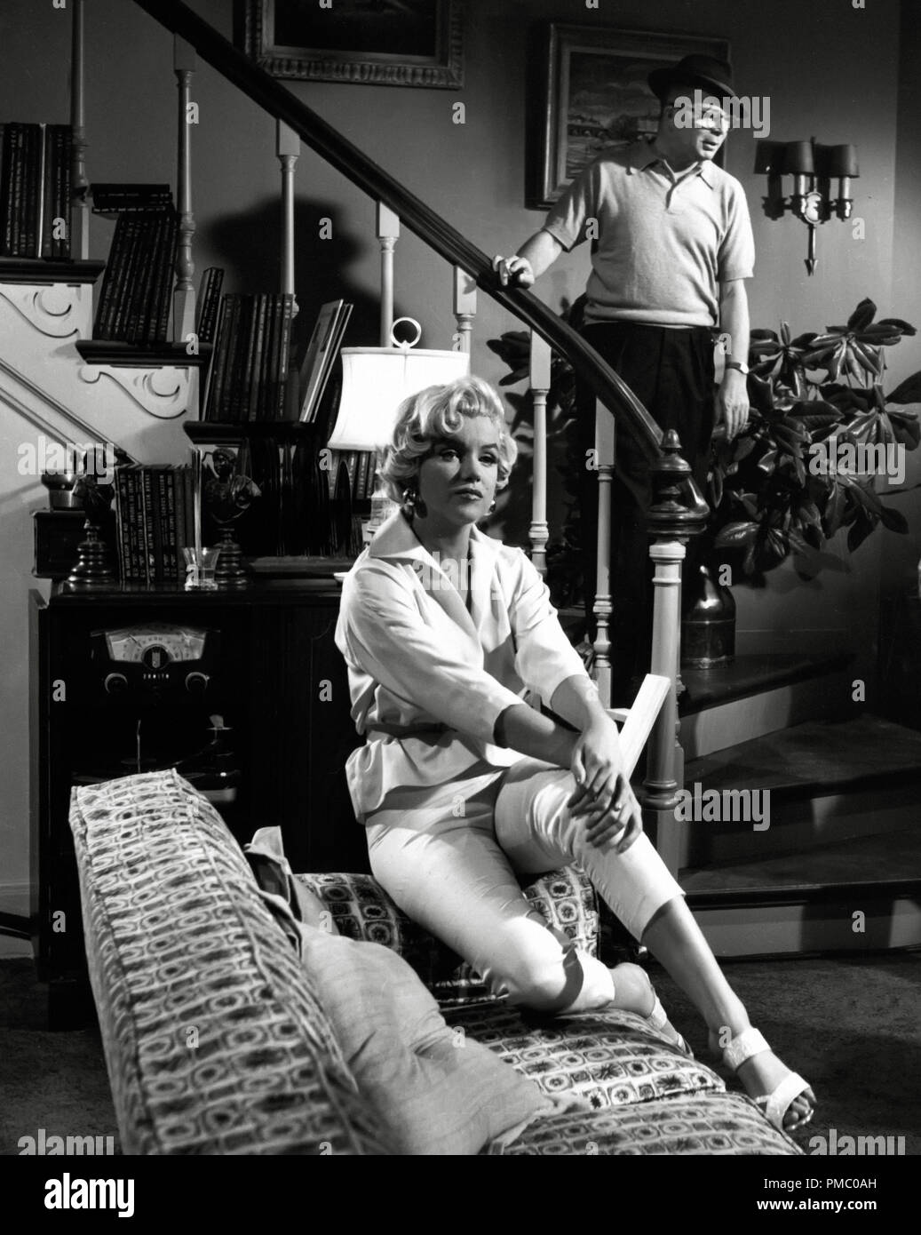 Marilyn Monroe e direttore di Billy Wilder durante la realizzazione dei "Sette anni di Mitch" 1955 XX Century Fox Riferimento File # 33480 966THA Foto Stock