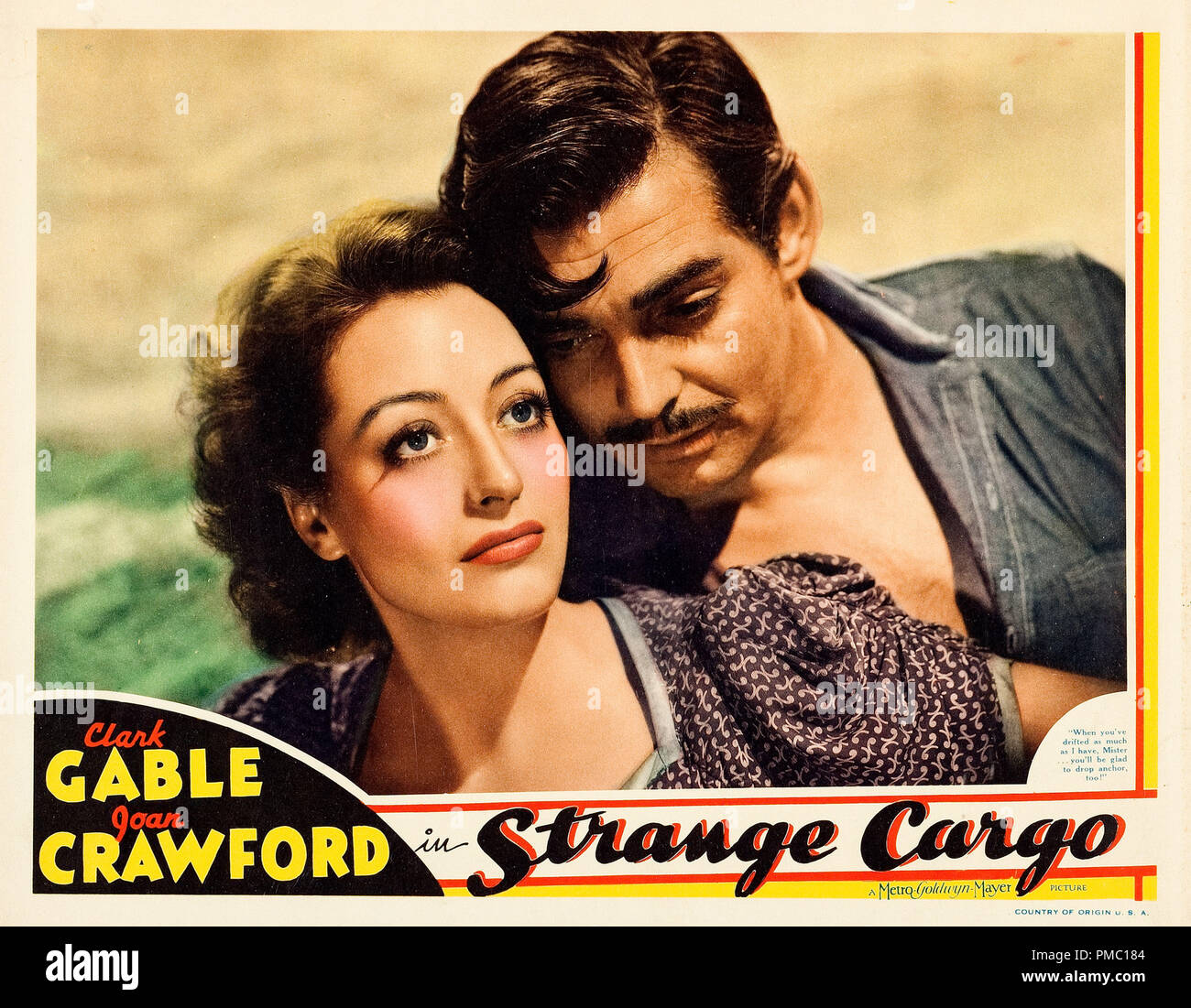 Clark Gable, Joan Crawford, strano Cargo (MGM, 1940). La lobby e file scheda di riferimento # 33595 237THA Foto Stock