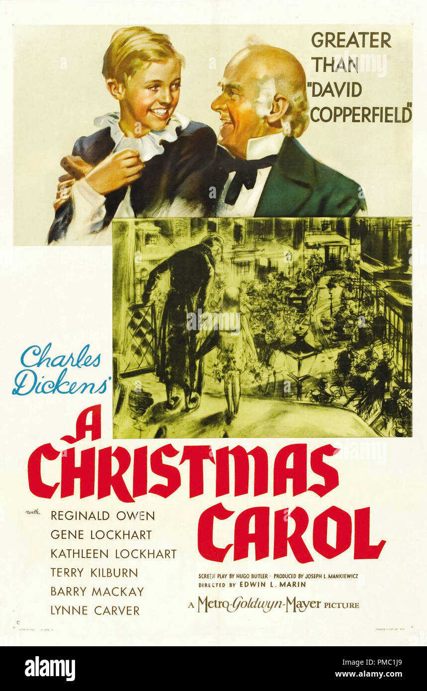 Reginald Owen, A Christmas Carol (MGM, 1938). Poster di riferimento file # 33595 524THA Foto Stock
