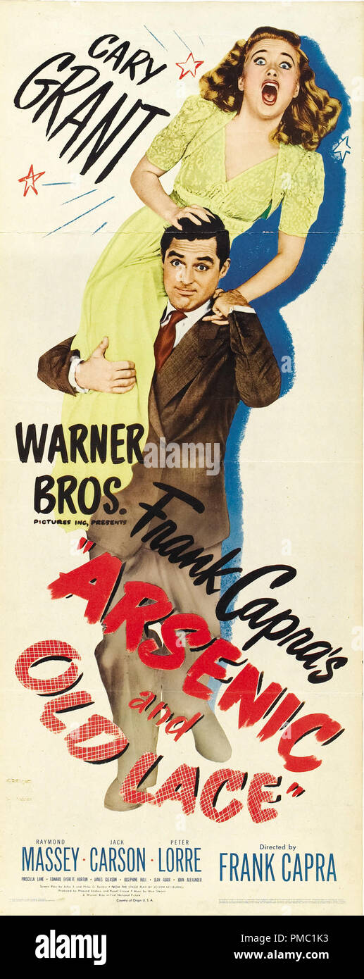 Cary Grant, arsenico e vecchi pizzi (Warner Brothers, 1944). Poster di riferimento file # 33595 545THA Foto Stock