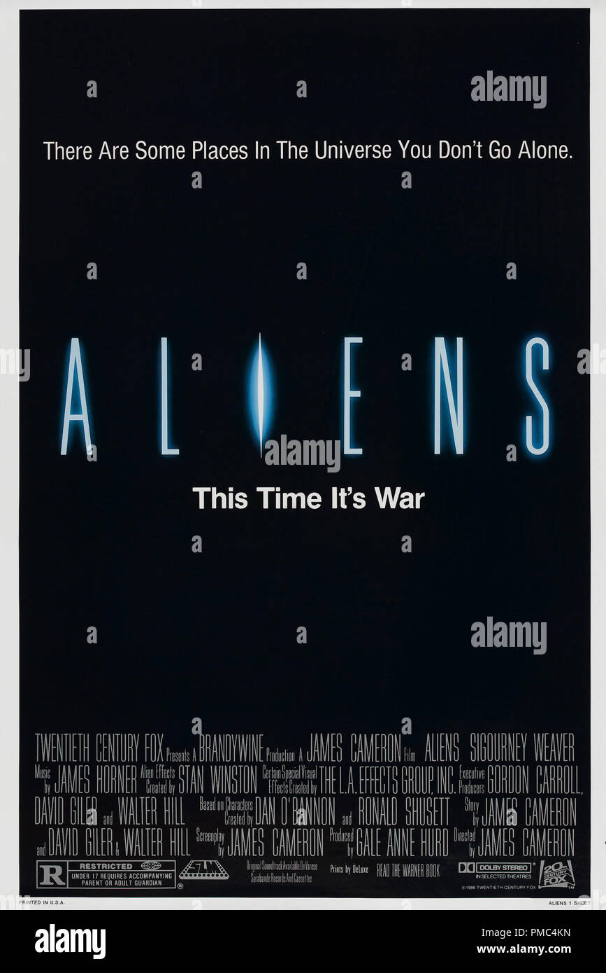 Sigourney Weaver, alieni (XX Century Fox, 1986). Poster di riferimento file # 33595 848THA Foto Stock