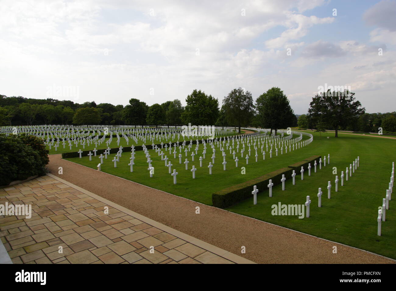 Cambridge Cimitero e memoriale americano Foto Stock