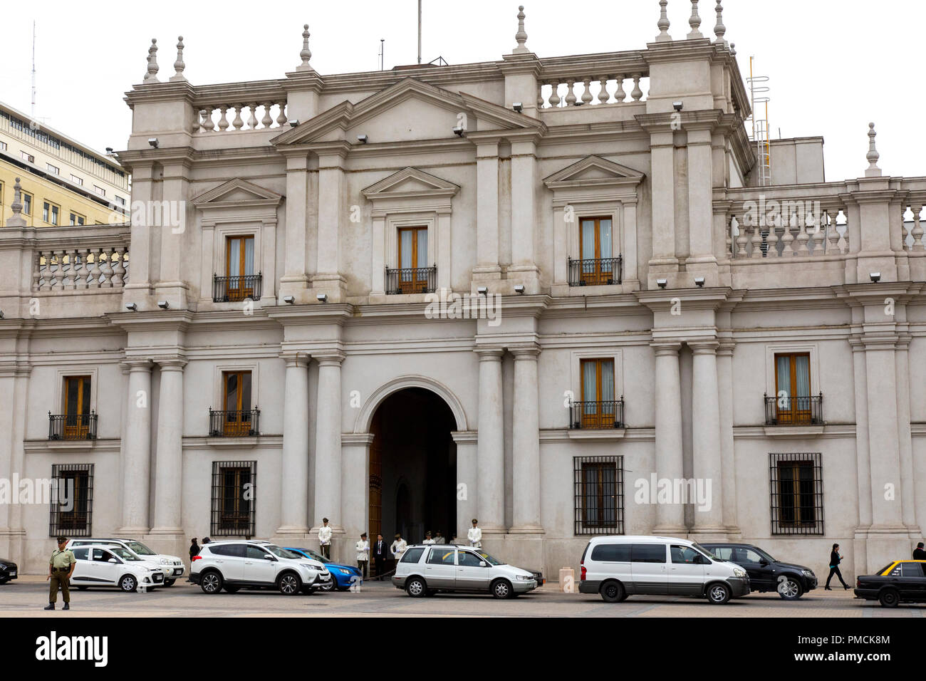 La Moneda Palace, Santiago del Cile Foto Stock