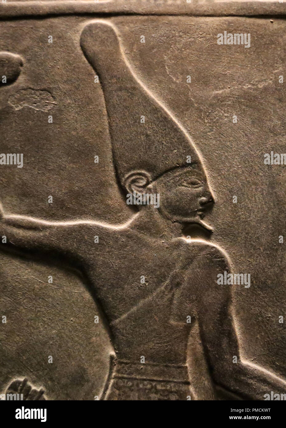 Antico Egitto. Tavolozza di Narmer (recto). Siltstone. 3200 BC. Prima dinastia. Inizio periodo dinastico. Replica. Museo Egizio. Il Cairo. Foto Stock