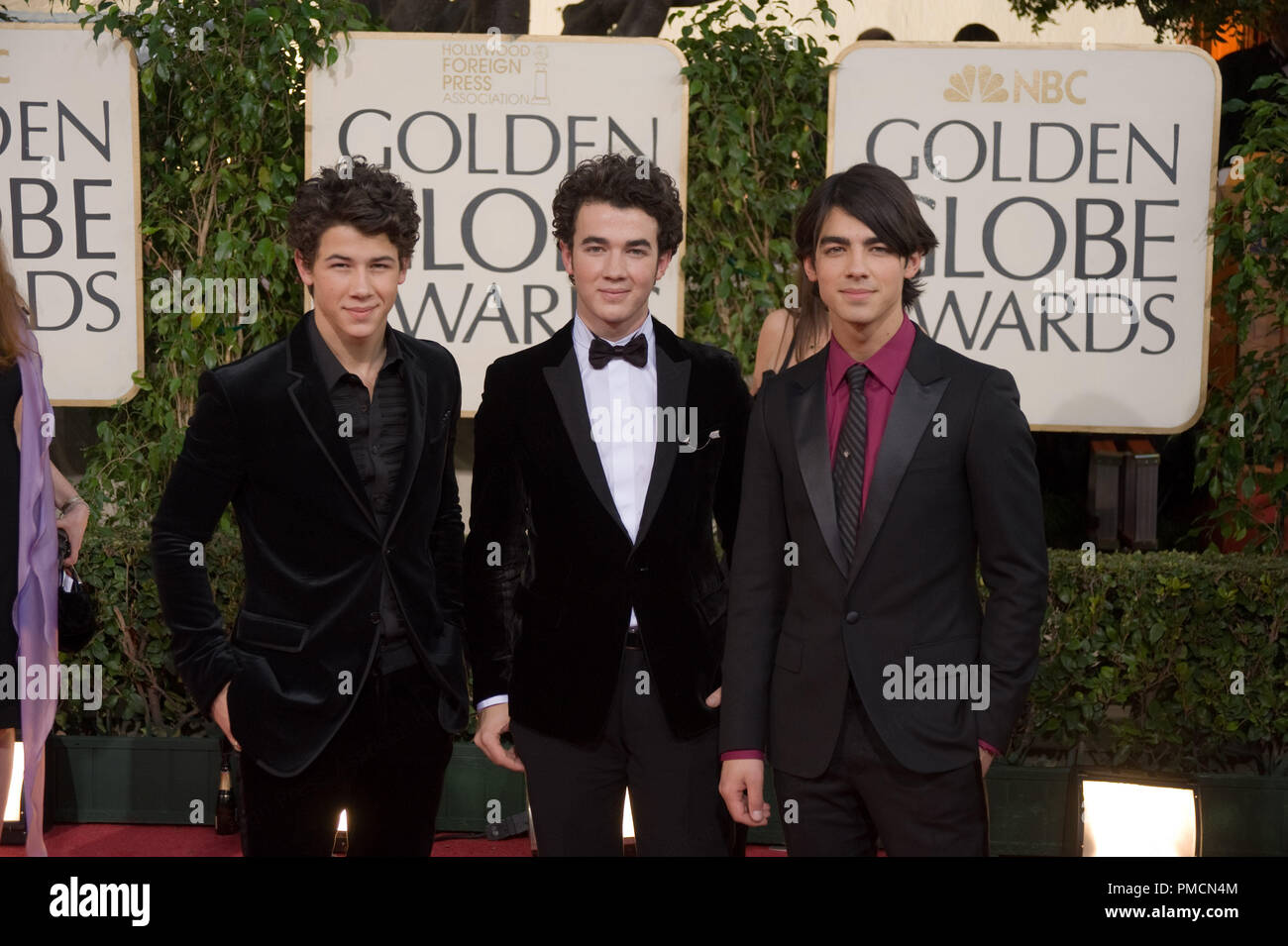 La Hollywood Foreign Press Association presenta 'il Golden Globe Awards - 66annuale" Joe Jonas, Kevin Jonas e Nick Jonas 1-11-2009 Foto Stock