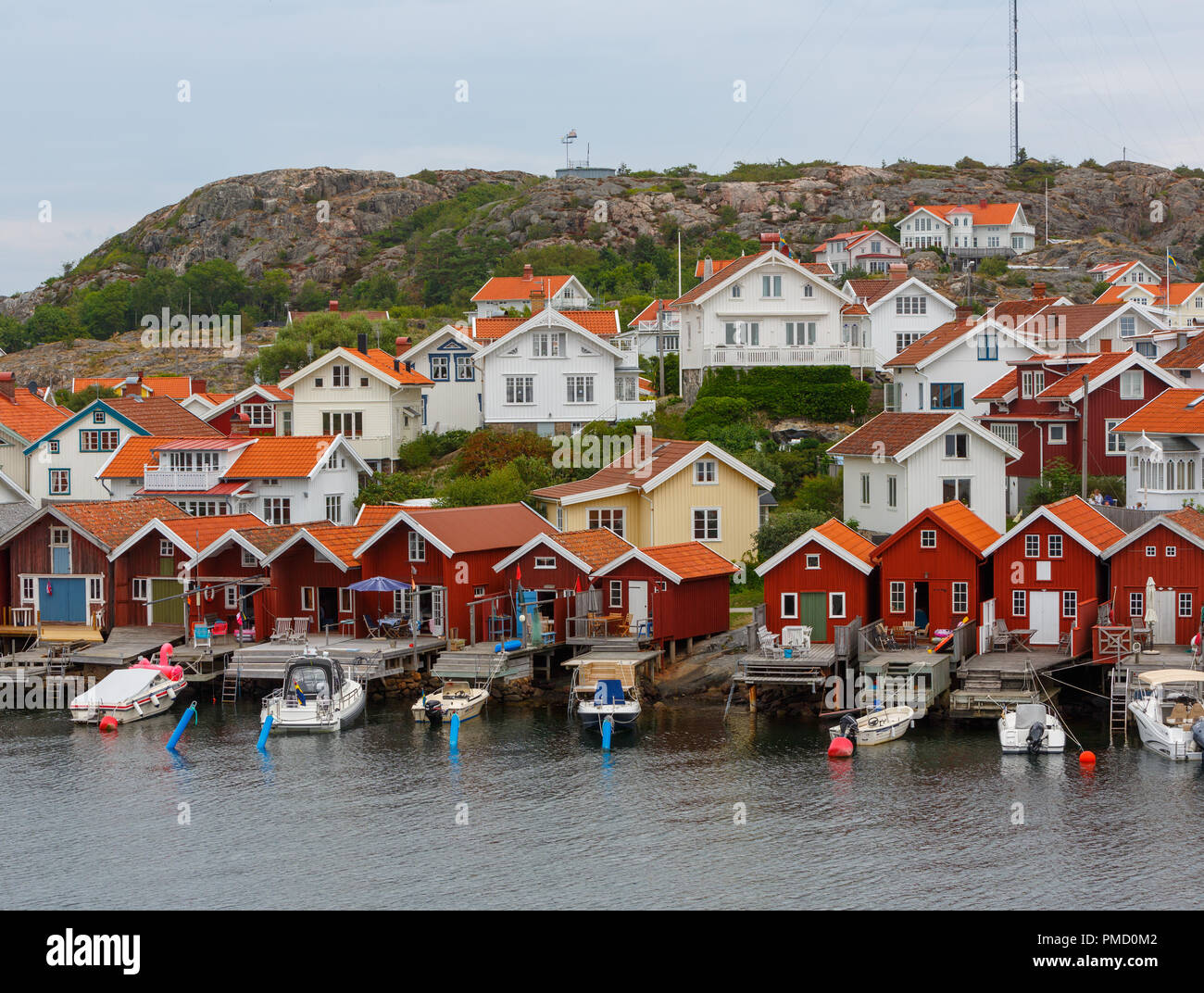 Piccolo villaggio alla Svezia costa ovest Foto Stock