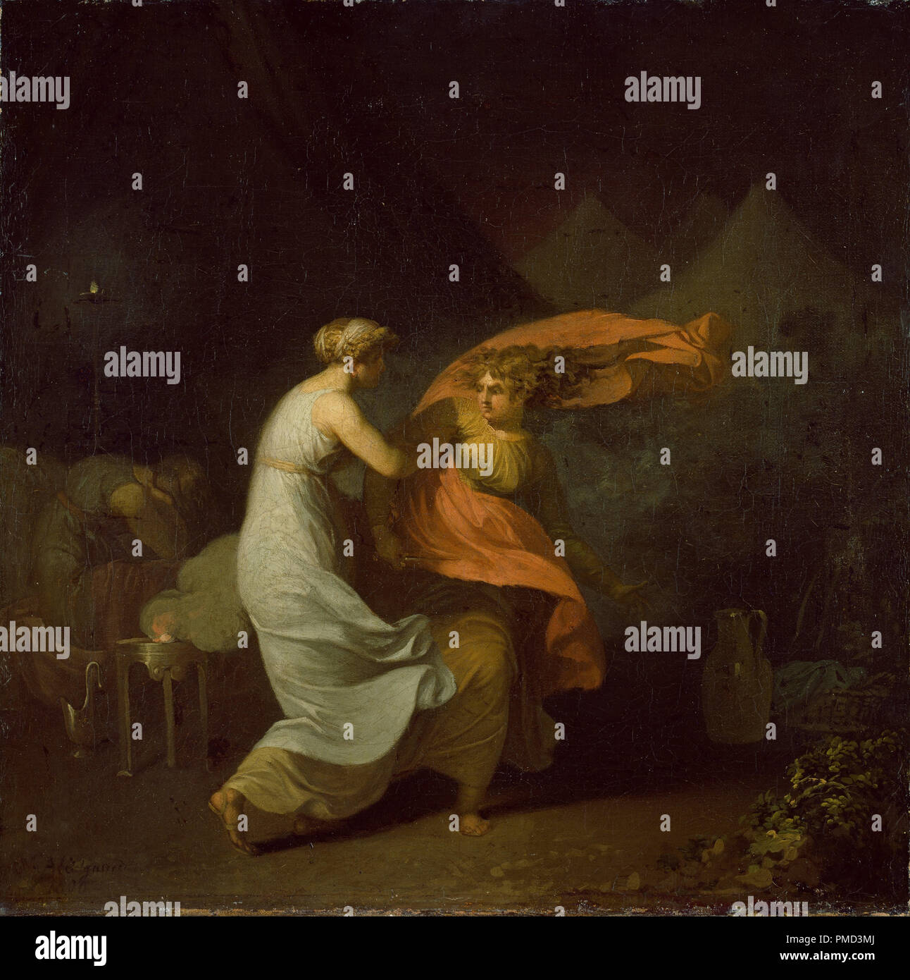 Julia og Fulvia. Data/Periodo: 1800. La pittura. Olje på lerret. Larghezza: 46,5 cm. Altezza: 47 cm. Autore: Nicolai Abildgaard. ABILDGAARD, NICOLAI Abramo. Foto Stock