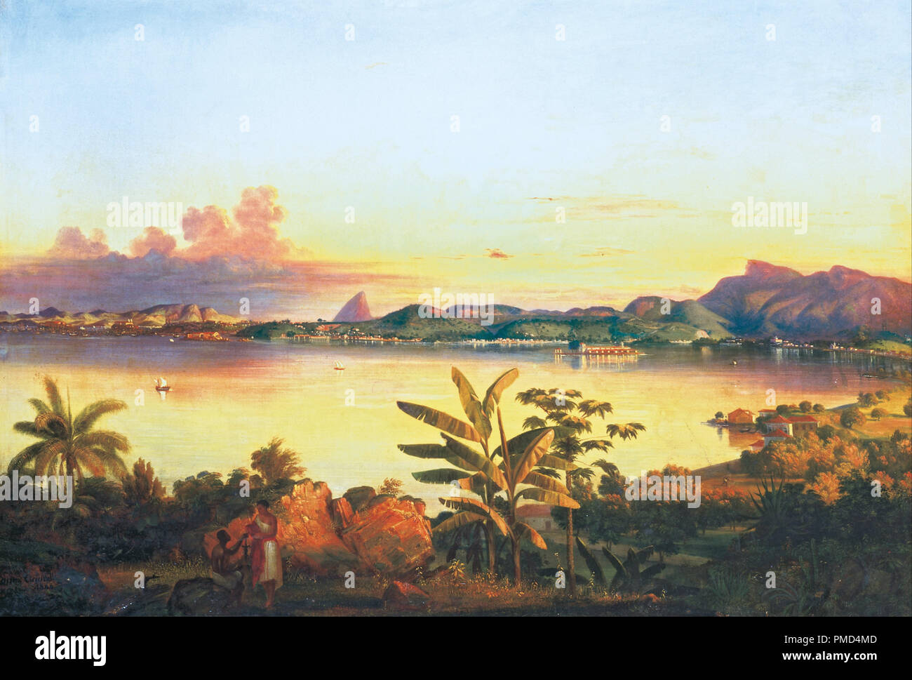 Rio de Janeiro. Data/Periodo: 1844. La pittura. Olio su tela. Autore: ALESSANDRO CICCARELLI. Foto Stock
