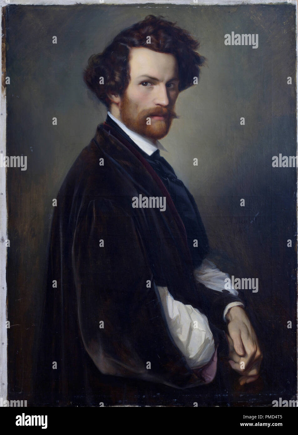 Ritratto di auto. Data/Periodo: 1846. La pittura. Altezza: 93 mm (3.66 in); larghezza: 67.50 mm (2,65 in). Autore: Alexander Heubel. Foto Stock