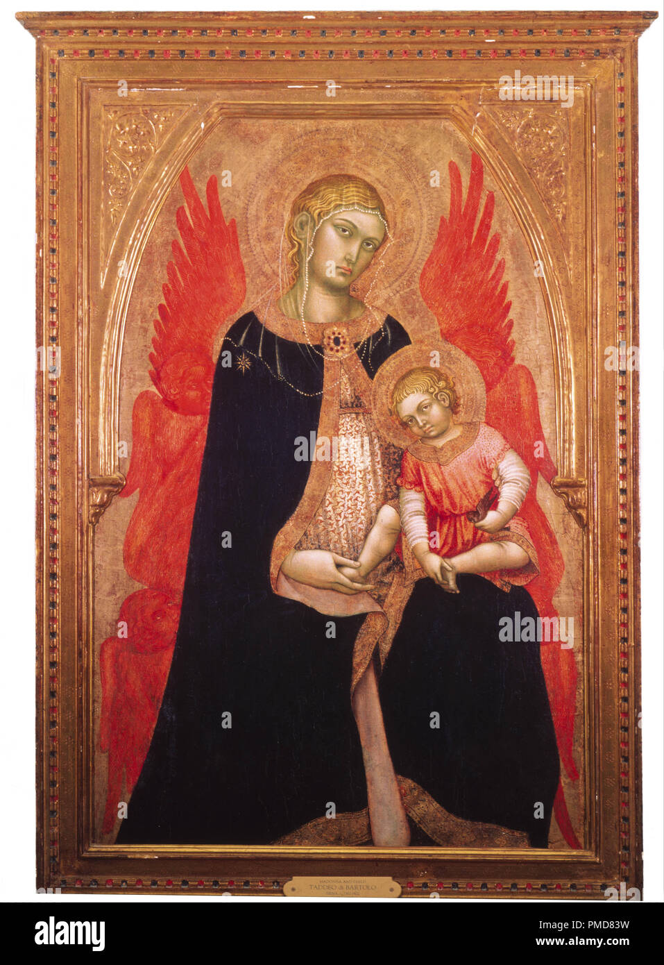 La Madonna e il bambino. Data/Periodo: 1410. Tempera su pannello. Autore: Taddeo di Bartolo. Foto Stock