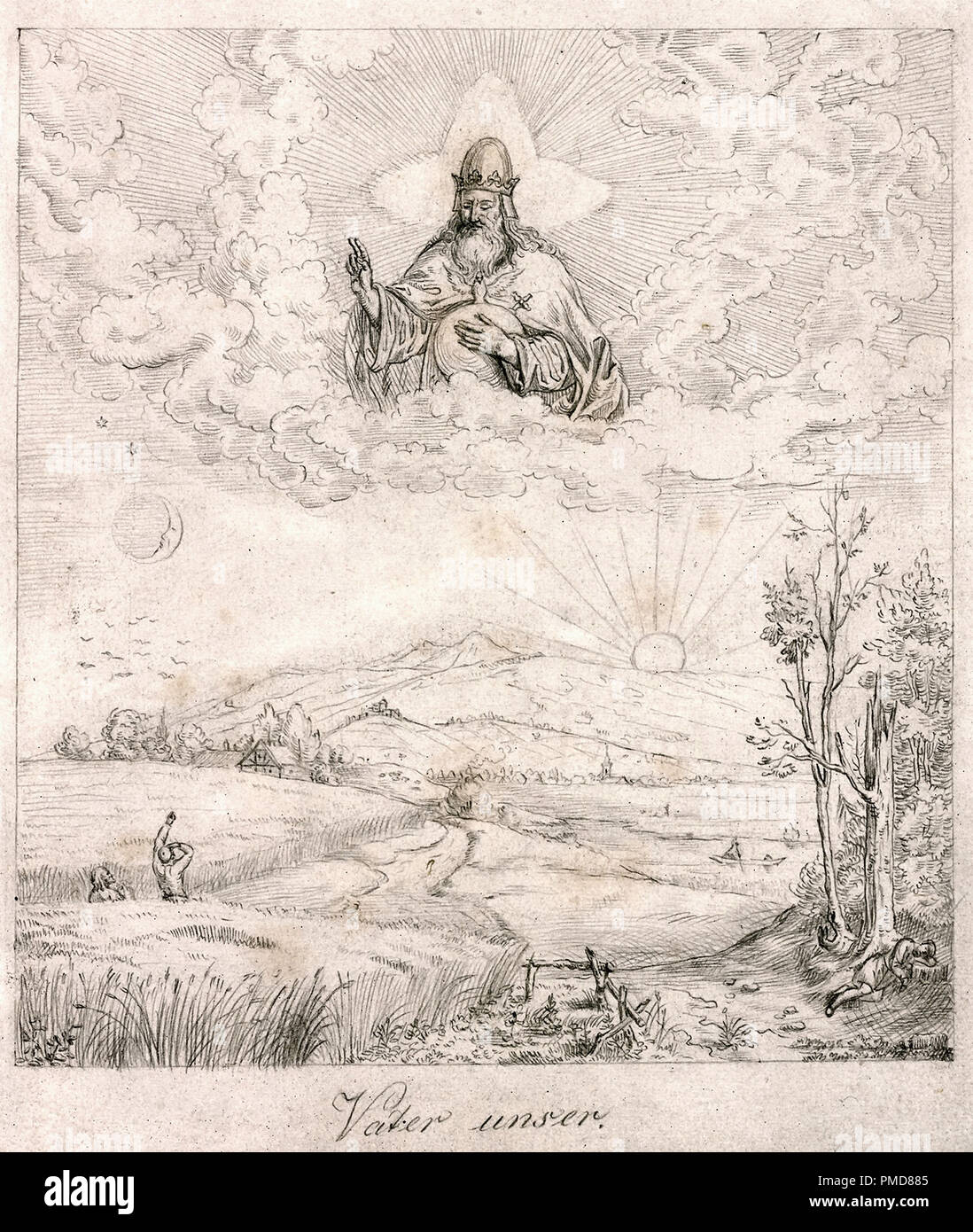 Fuhrich Giuseppe Ritter von - Das Gebet des Herrn 1 - Vater unser Foto Stock