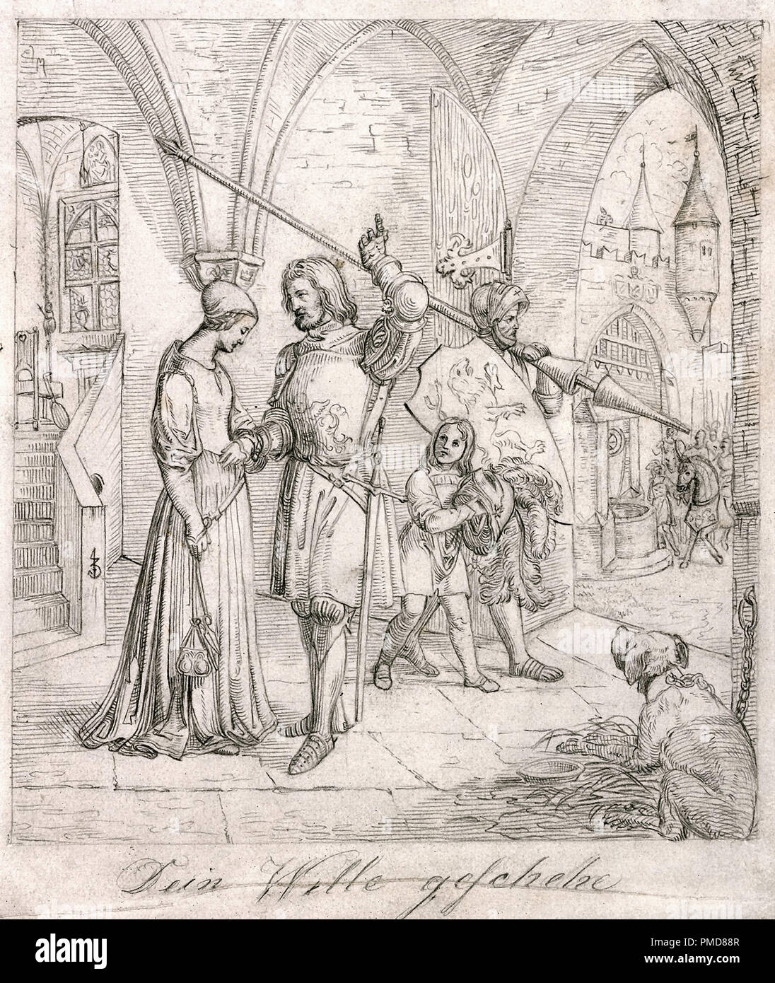 Fuhrich Giuseppe Ritter von - Das Gebet des Herrn 4 - Dein Wille Geschehe Foto Stock