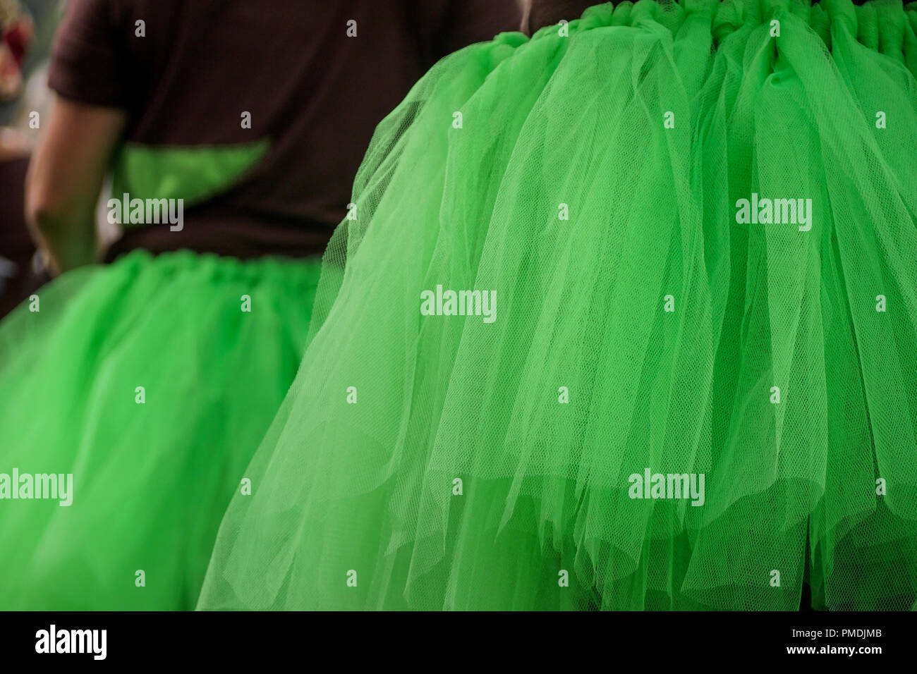 Verde gonna tulle, parte di un ballerino costume, Lione Biennale Danza  contaminano, Lione, Francia Foto stock - Alamy