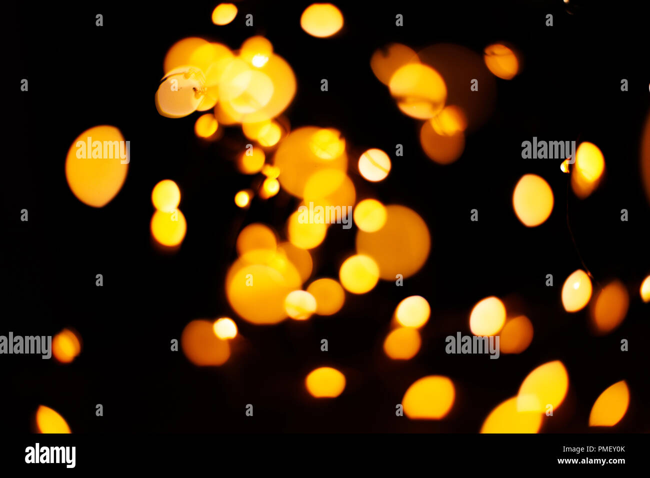 Riflessioni circolare di luci di Natale Foto Stock