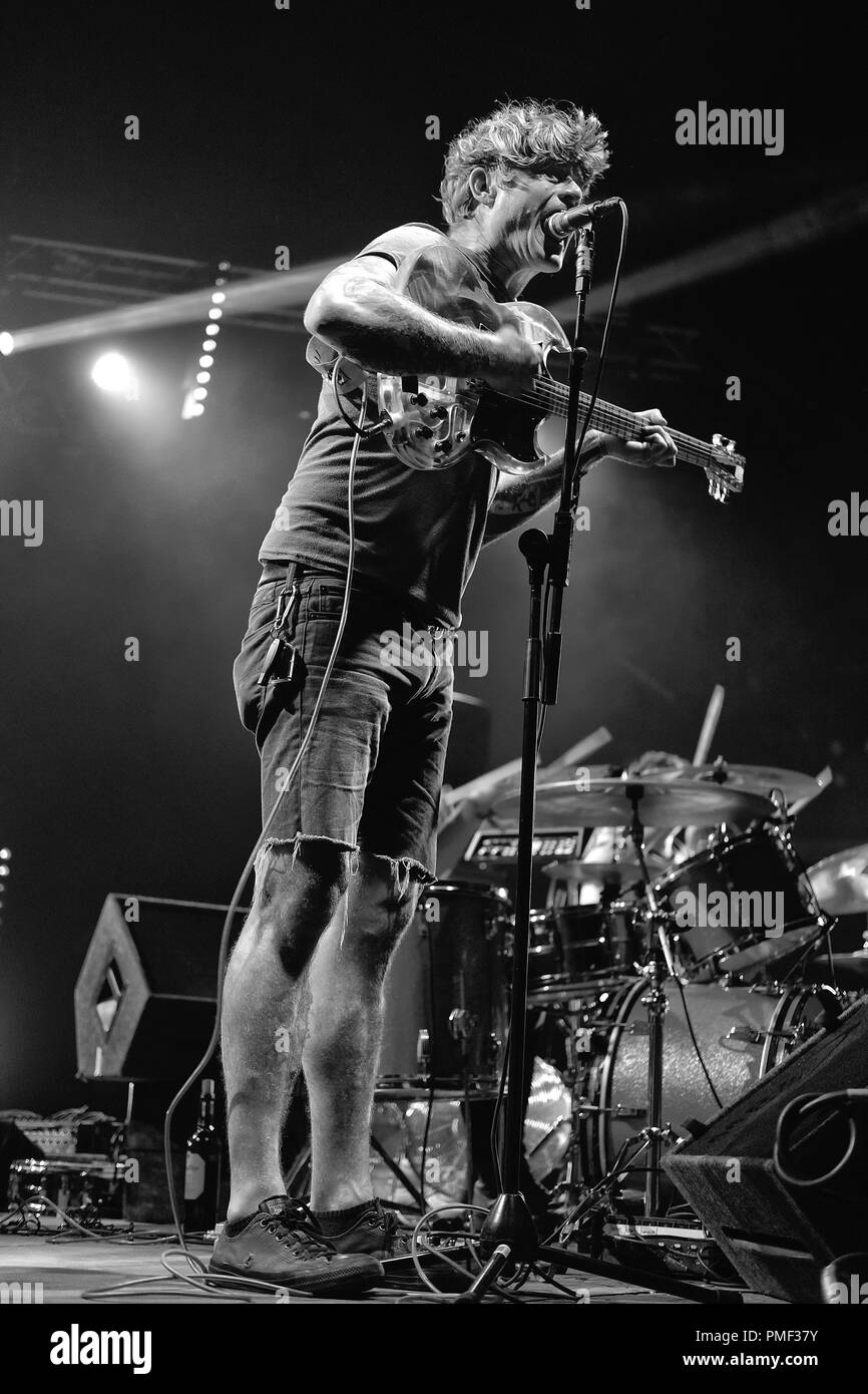 John Dwyer del Oh vede vivere alla fine del festival di strada Foto Stock