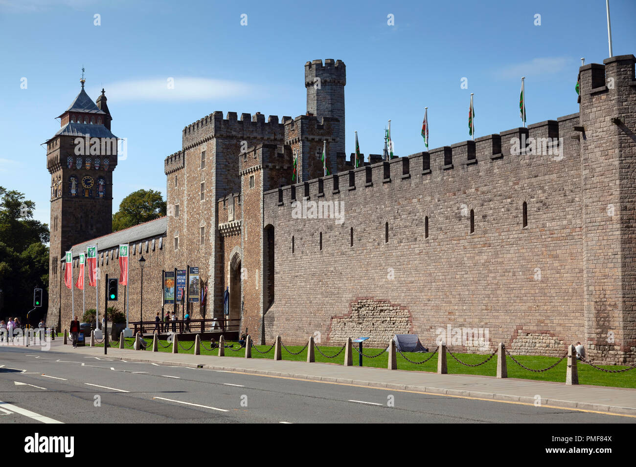 Castello di Cardiff Foto Stock