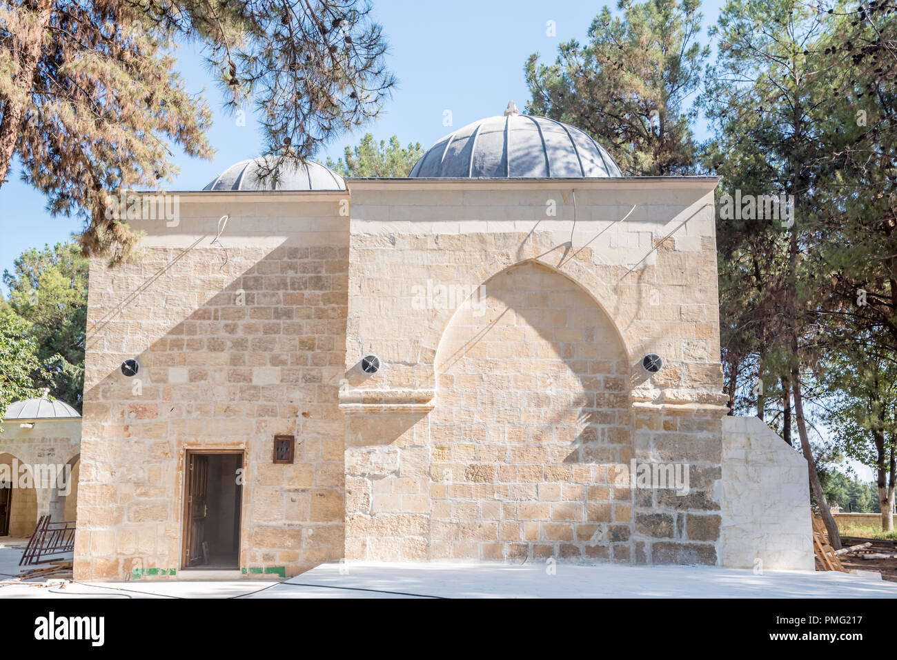 Vista della tomba,mausoleo di Hayat El-Harrani in Sanliurfa,Turchia. Foto Stock