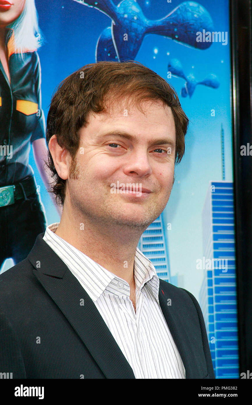 Rainn Wilson presso il Los Angeles Premiere di Dreamworks Animation 'Monsters VS. Alieni' anfiteatro di Gibson in città universale, CA, Marzo 22, 2009. Foto di PictureLux Riferimento File # 30004 0012PLX per solo uso editoriale - Tutti i diritti riservati Foto Stock