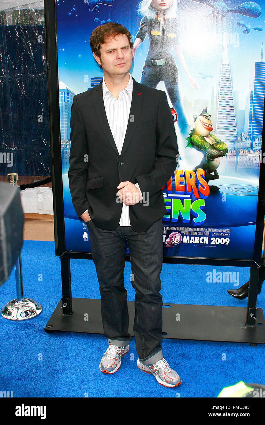 Rainn Wilson presso il Los Angeles Premiere di Dreamworks Animation 'Monsters VS. Alieni' anfiteatro di Gibson in città universale, CA, Marzo 22, 2009. Foto di PictureLux Riferimento File # 30004 0014PLX per solo uso editoriale - Tutti i diritti riservati Foto Stock