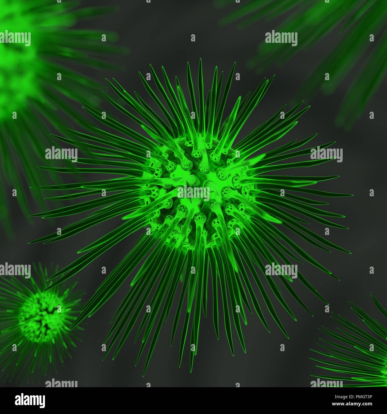 Verde batteri o microbo Foto Stock