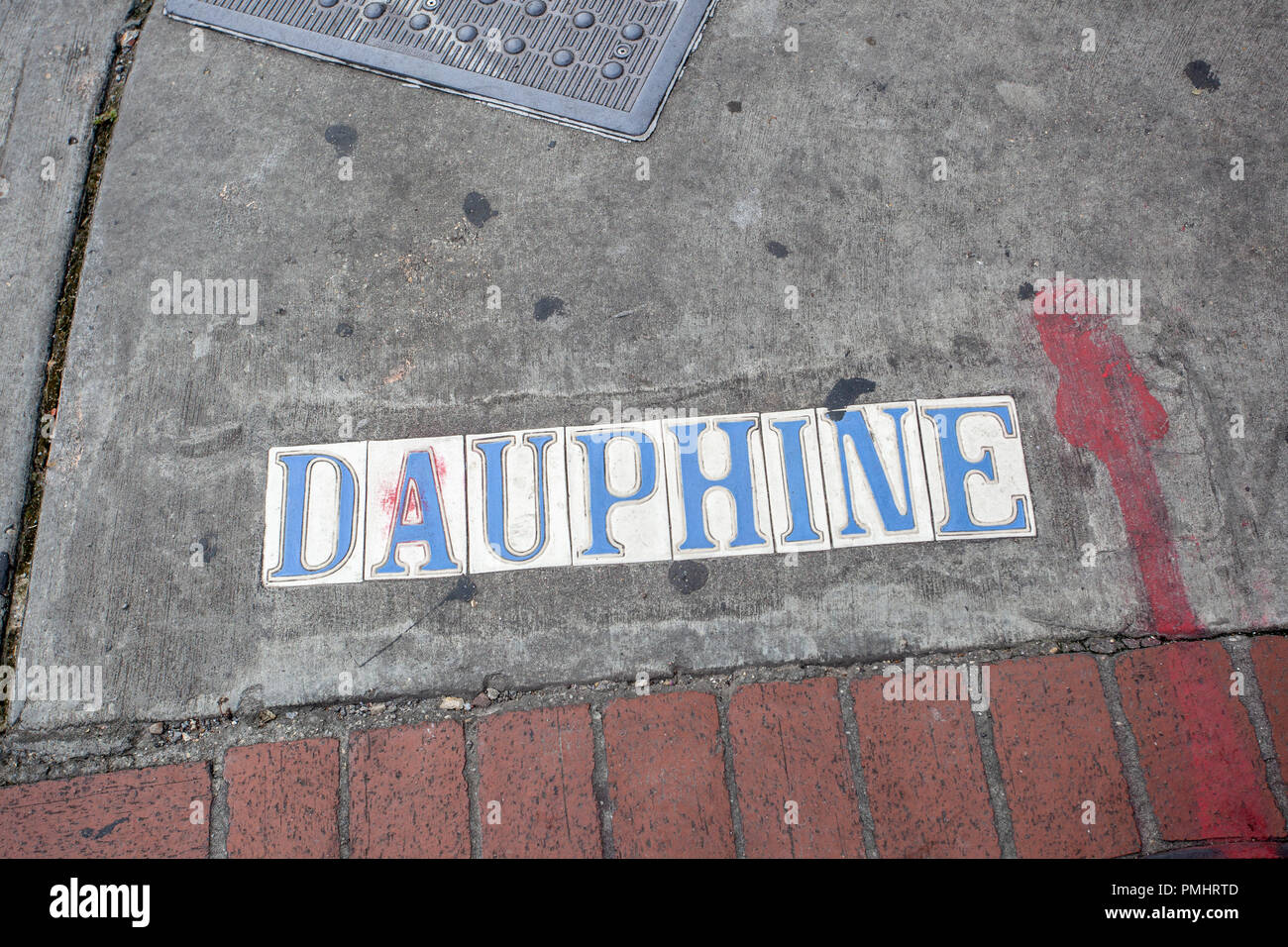 Dauphine Street a New Orleans Foto Stock