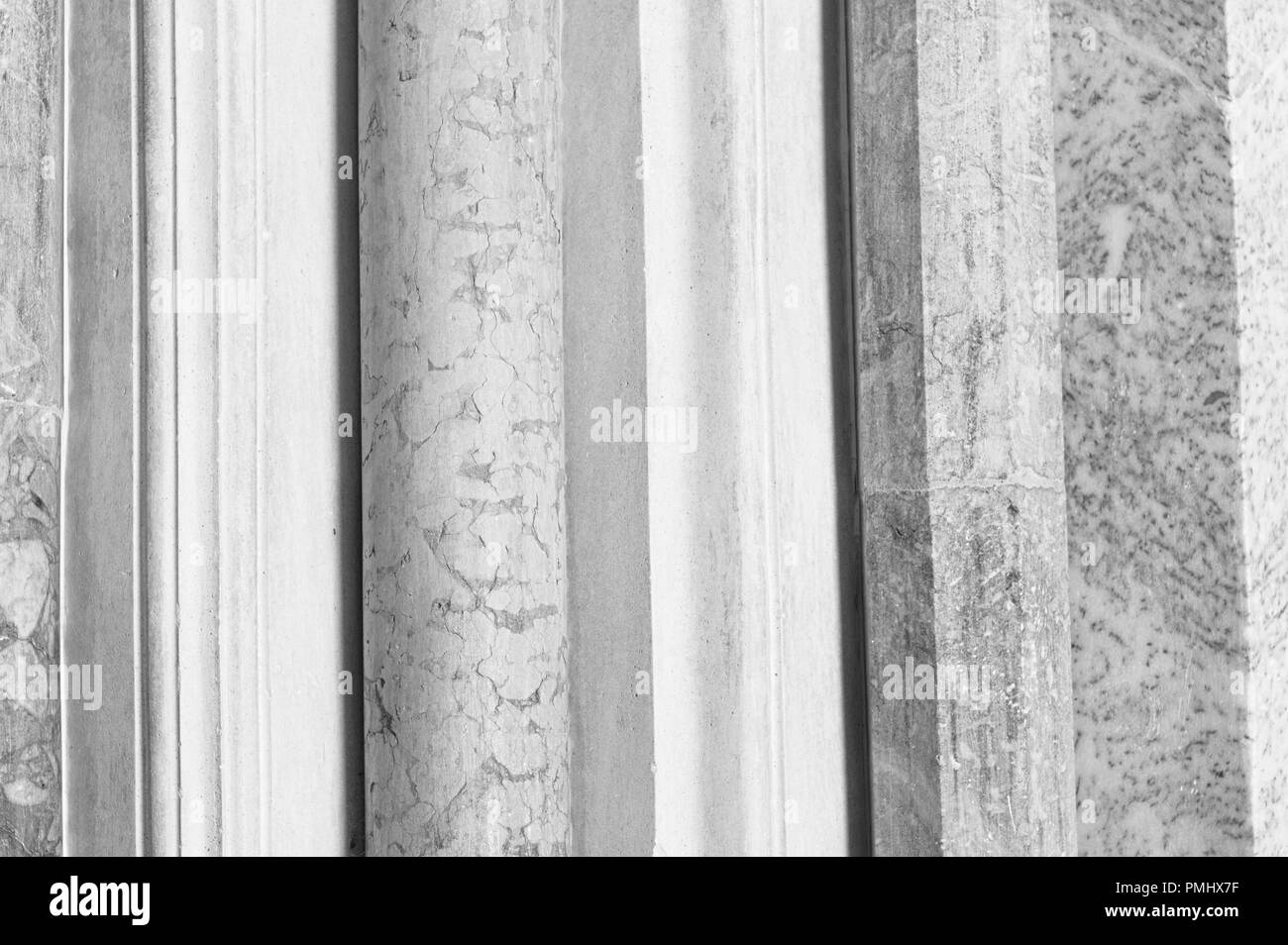 Architettura di marmo e i dettagli di sfondo (Marche, Italia, Europa) Foto Stock